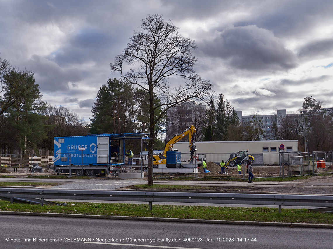 10.01.2023 - Baustelle an der Quiddestraße Haus für Kinder in Neuperlach